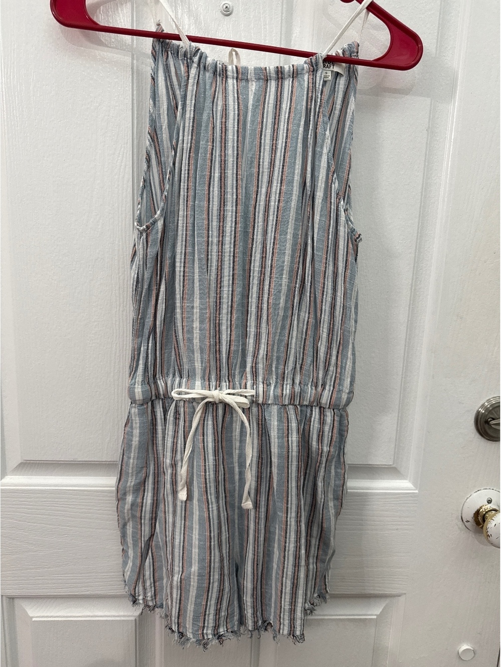 True Craft Women's Striped Sleeveless Romper, Size Small, Made in India